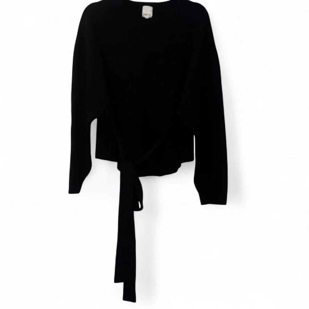 NWT MINKPINK Women’s Looped Out Two-Tone Black & Tan Jumper Sweater — SMALL - Picture 3 of 5